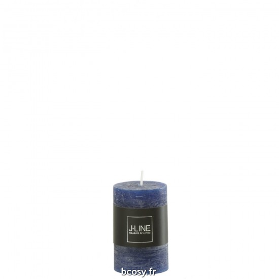 J-Line J Line bougies Jolipa Bougie Cylindrique Bleu Fonce Small 18H.