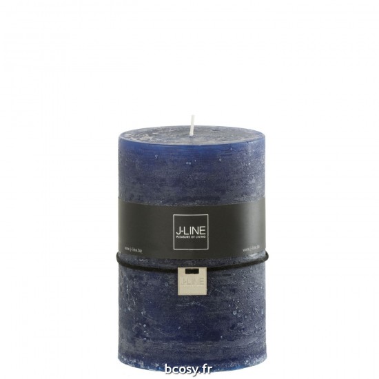 J-Line J Line bougies Jolipa Bougie Cylindrique Bleu Fonce Extra Large 120H.