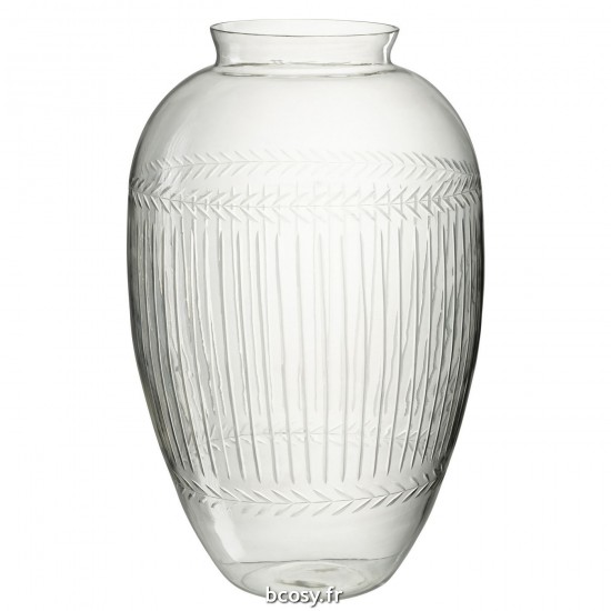 J-Line J Line Grands vases Grand vase Vases hauts Vase haut. Jolipa Vase Massif Verre Transparent.