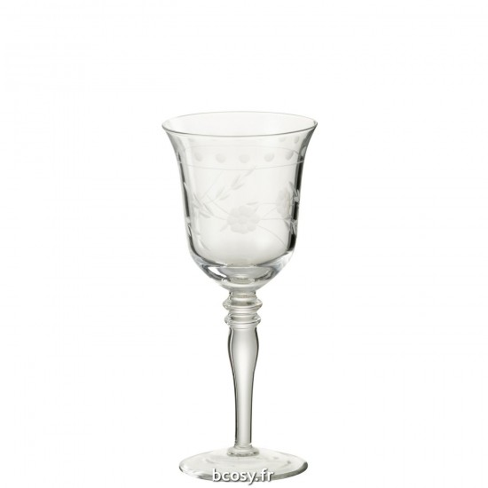 J-Line J Line verres a vin Jolipa Verre A Vin Rouge Grave Verre Transparent.