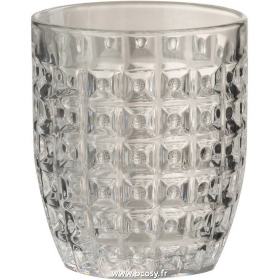 J-Line verres a d eau Jolipa Jline Verre Motif Relief Verre Transparent