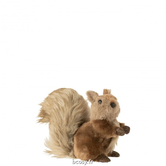 J-Line J Line animals en peluche peluches Jolipa Ecureuil Deco Textile Marron.