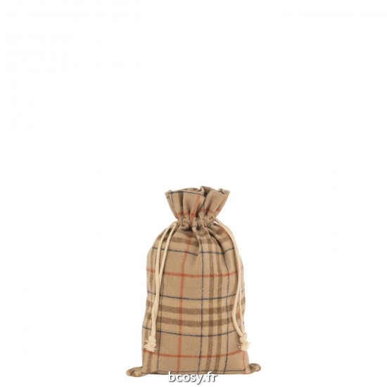 J-Line J Line hivers Jolipa Sac Noel Quadrille Textile Beige Brun Medium.