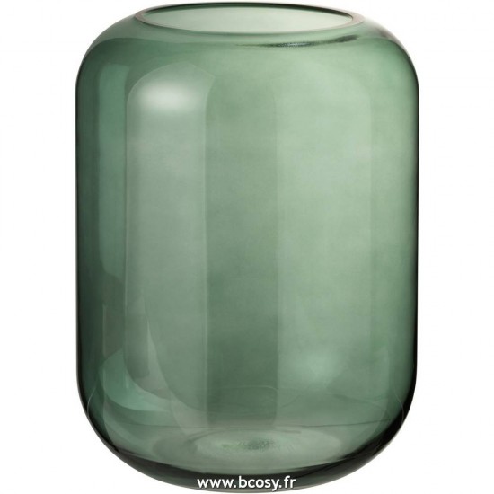 J-Line vases Jolipa Jline Vase Cylindre Verre Vert Medium
