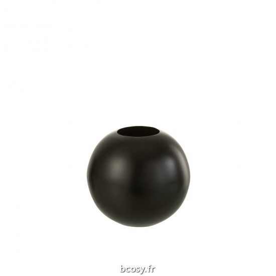 J-Line J Line vase globe vases globe Jolipa Vase Rond Metal Noir Small.