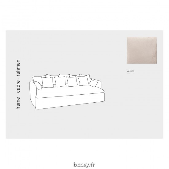 J-Line J Line housses de chaises baches de protection Jolipa Housse Fauteuil 11 Coussins Beach Velours Beige.