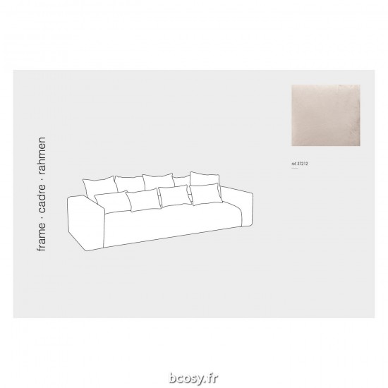 J-Line J Line housses de chaises baches de protection Jolipa Housse Fauteuil 9 Coussins Monaco Velours Xl Beige.