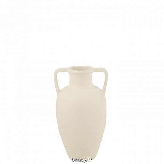 J-Line J Line amphores cruches avec 2 anses Jolipa Vase 2 Anses Terracotta Small.