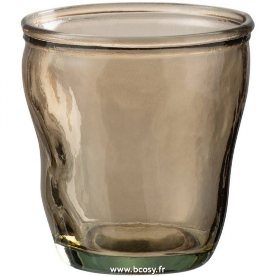 J-Line J Line verres a d eau Jolipa Verre Irregulier Verre Marron Clair.