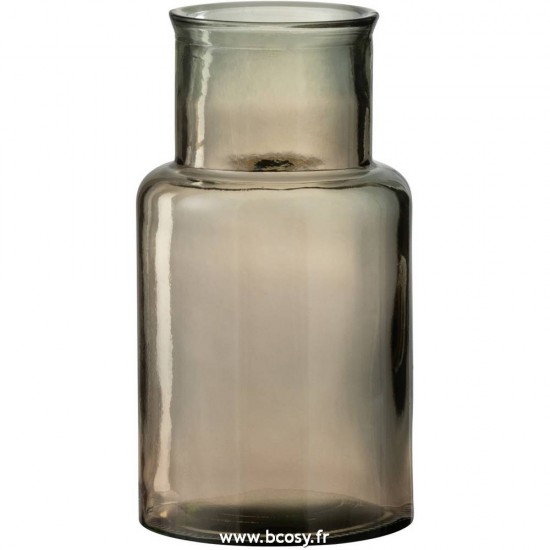 J-Line J Line vases Jolipa Vase Cylindre Verre Marron Clair Small.