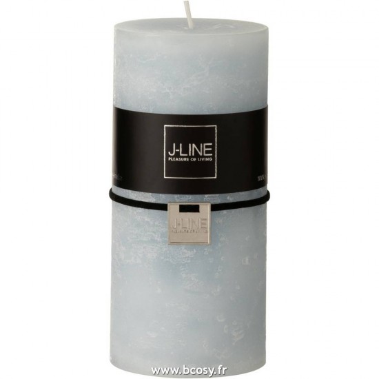J-Line J Line bougies cylindre Jolipa Bougie Cylindrique Bleu Clair L 70H.