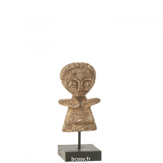 J-Line J Line sculptures orientales Jolipa Statue Ying Bois D Albasia Naturel Small.