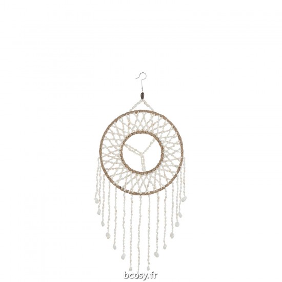 J-Line J Line attrapes reves Jolipa Attrape Reve Mandala Coquillage Blanc Large.
