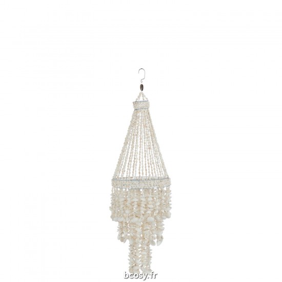 J-Line J Line pendeloques Jolipa Suspension Palais Coquillage Blanc.