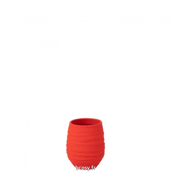 J-Line J Line cachepots de fleur Jolipa Vase Fiesta Ceramique Rouge Small.