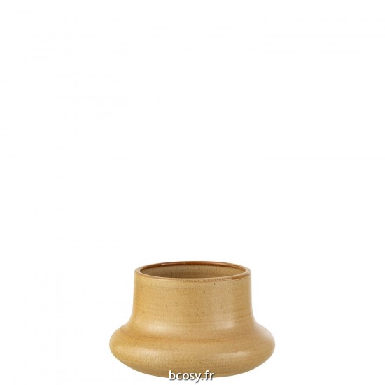 J-Line J Line cachepots de fleur Jolipa Cachepot Organique Ceramique Beige Small.