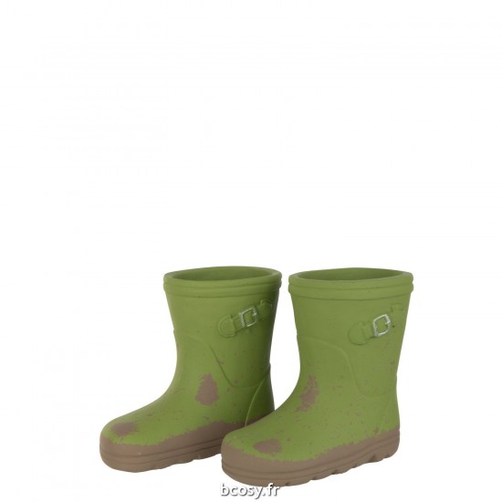 J-Line J Line cachepots de fleur Jolipa Cachepot Botte Ciment Vert Assortiment De 2.