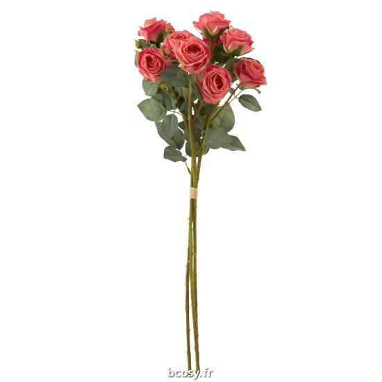 J-Line J Line bouquets de fleurs Jolipa Bouquet Rose 12 Tete Artificiel Rose Vif.