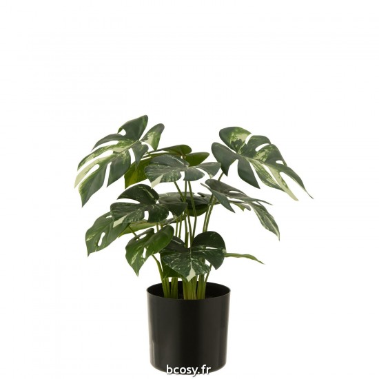 J-Line J Line plantes en pot Jolipa Monstera En Pot Artificiel Vert.