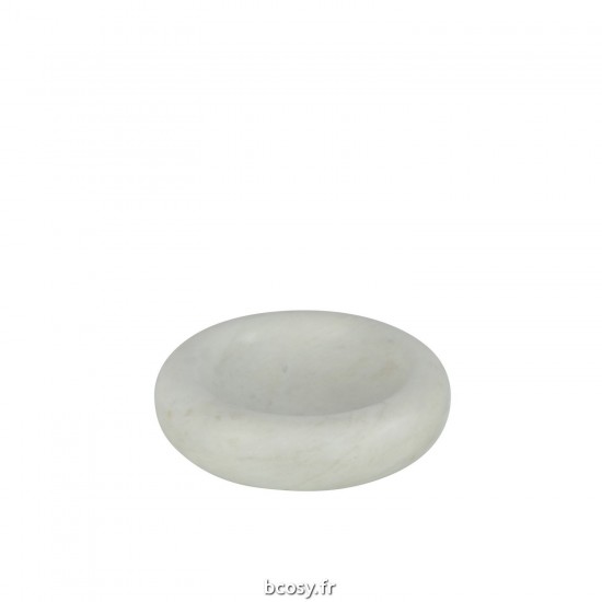 J-Line J Line bols Jolipa Bol Rond Bas Marbre Blanc Small.