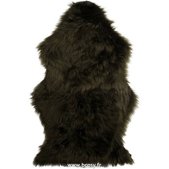 J-Line peaux de moutons d agneaux Jolipa Jline Tapis Imitation Fourrure Vert Fonce