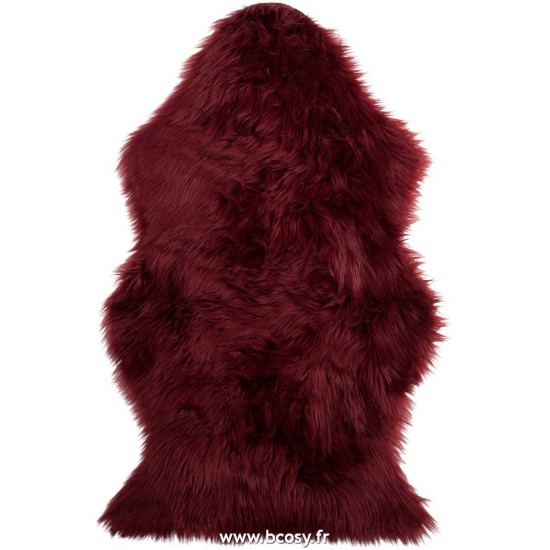 J-Line peaux de moutons d agneaux Jolipa Jline Tapis Imitation Fourrure Rouge