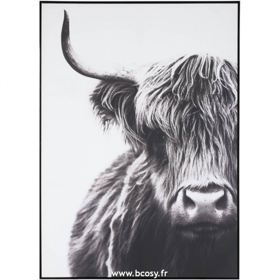 J-Line cadres tableaux canevas Jolipa Jline Cadre Yack Bois Papier Blanc Noir