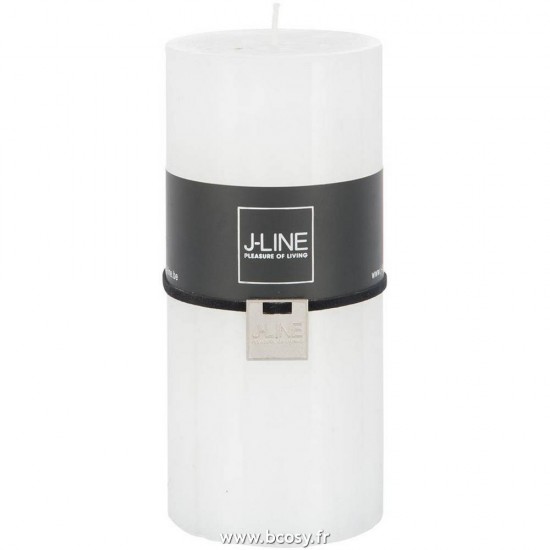 J-Line bougies cylindre Jolipa Jline Bougie Cylindre Blanc L 72H