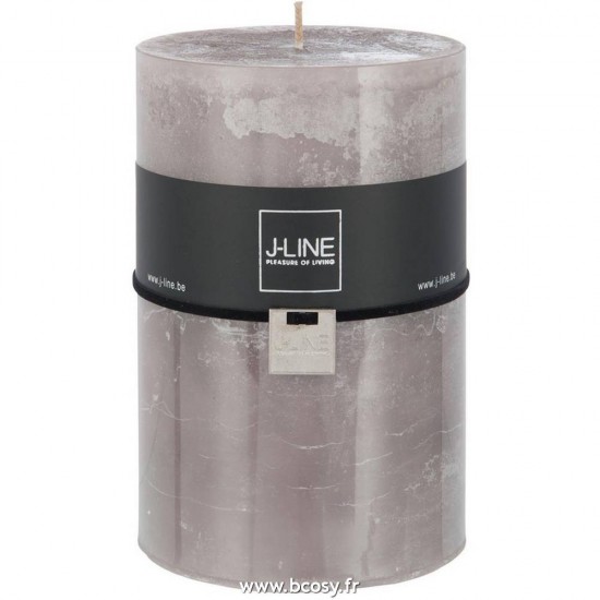 J-Line bougies cylindre Jolipa Jline Bougie Cylindre Taupe Xl 120H