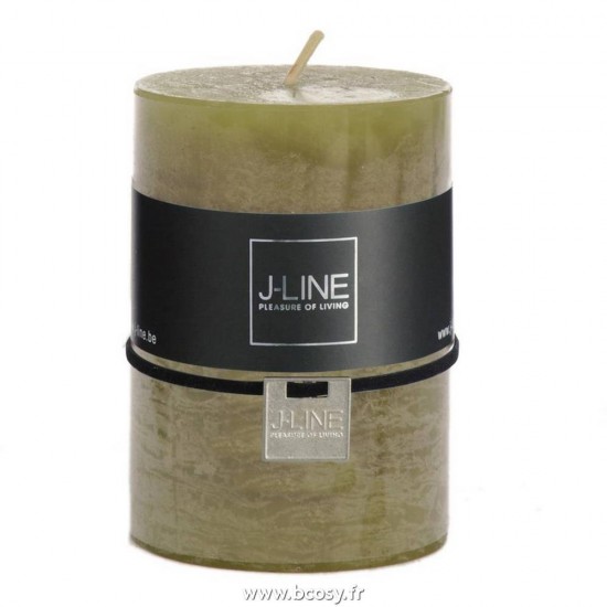 J-Line bougies cylindre Jolipa Jline Bougie Cylindre Herbe M 48H