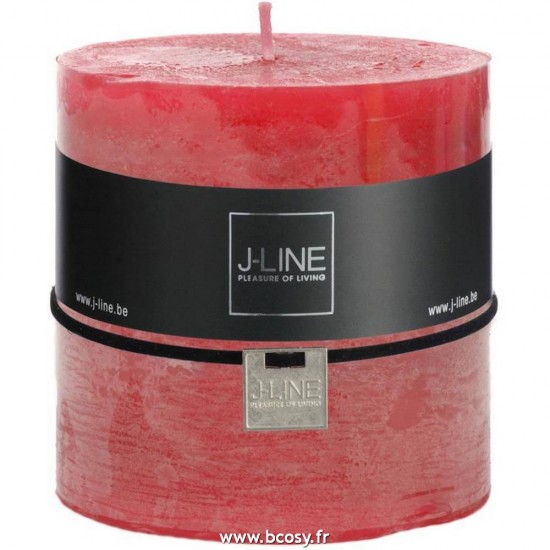 J-Line bougies cylindre Jolipa Jline Bougie Cylindre Fuchsia 80H