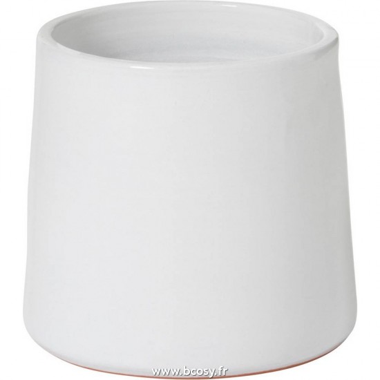 J-Line cachepots de fleur Jolipa Jline Cachepot Rond Ceramique Blanc Small