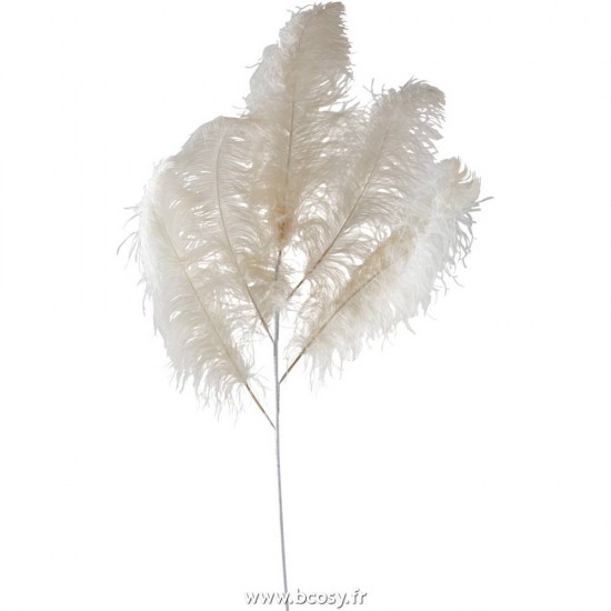 J-Line plumes Jolipa Jline Plume D Autruche 5 Parties Creme Large