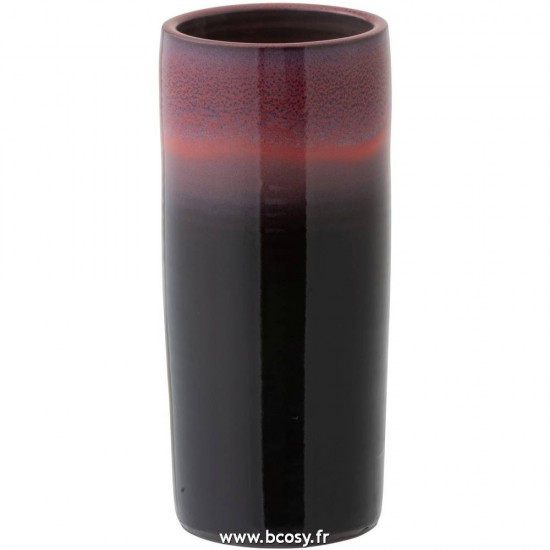 J-Line vases Jolipa Jline Vase Bord Ceramique Rouge Noir Small