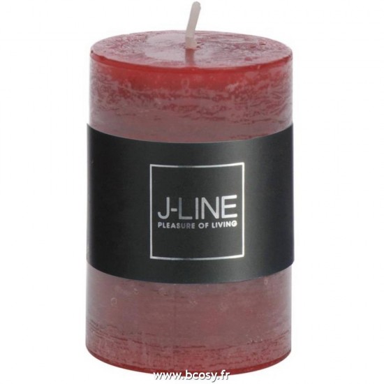 J-Line bougies cylindre Jolipa Jline Bougie Cylindre Cerise S18H