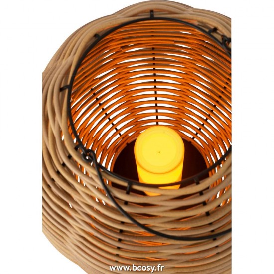 Jolipa J Line Jline Lanterne Tissee Led Plastique Naturel Small