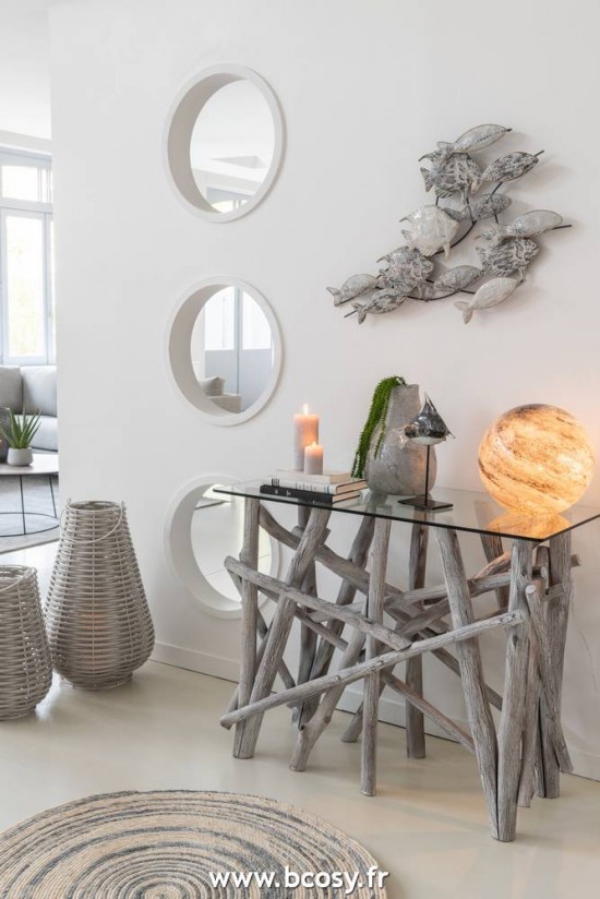 J-Line lanternes photophores J Line Lanterne Tissee Led Plastique Blanc Small