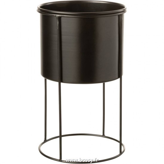 J Line Cachepot Sur Pied Metal Noir Large L19xB19xH31 Jline 10587 by Jolipa 10587