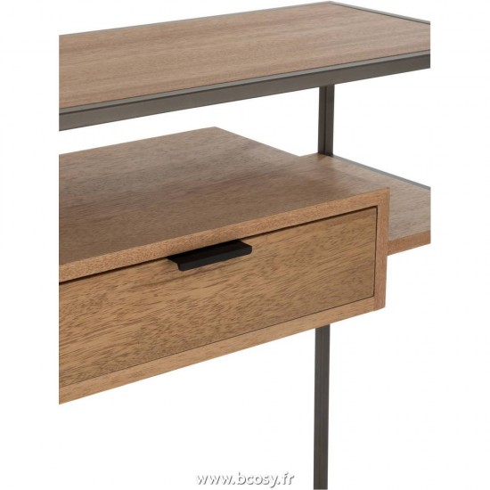 J-Line Consola 1 Cajon Madera/Metal Natural