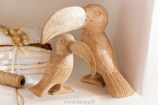 Jolipa J Line Jline Toucan Bois Albasia Naturel Large