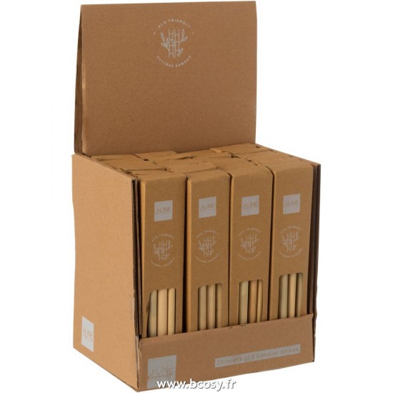 Jolipa J Line Jline Boite 8 Pailles Bambou Naturel