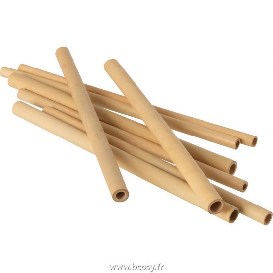 J Line Boite 8 Pailles Bambou Naturel Jline 10790 by Jolipa 10790