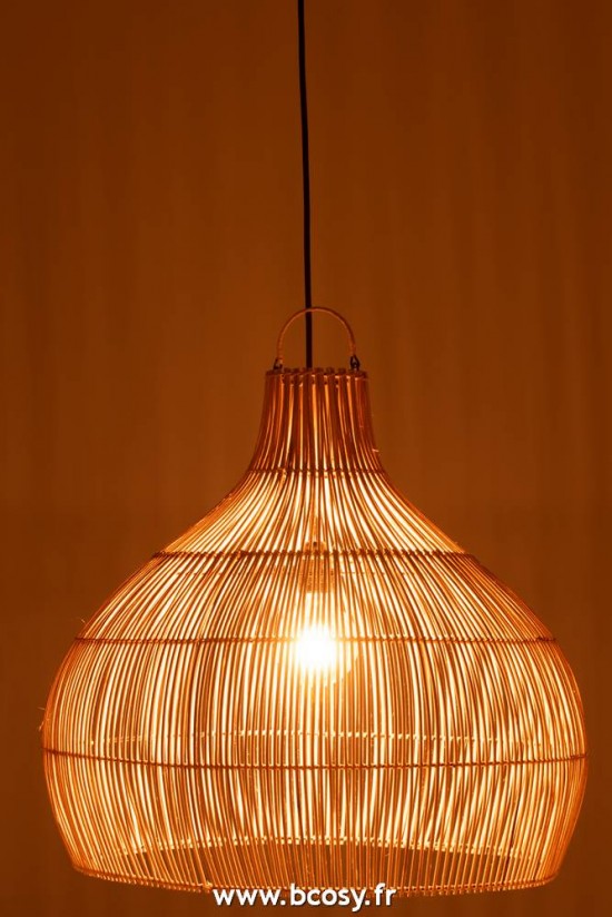 Jolipa J Line Jline Abat Jour Poire Rotin Naturel