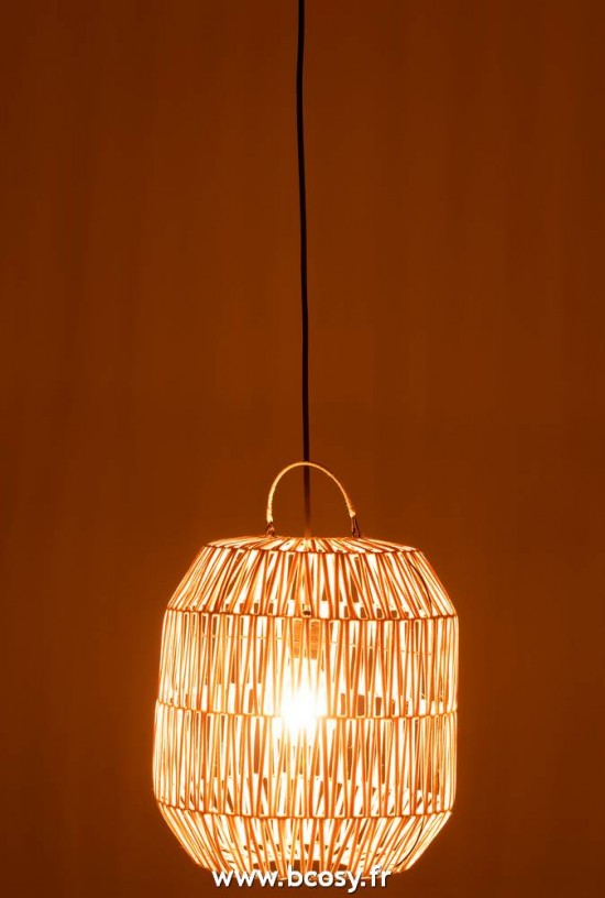 Jolipa J Line Jline Abat Jour Cylindrique Rotin Naturel