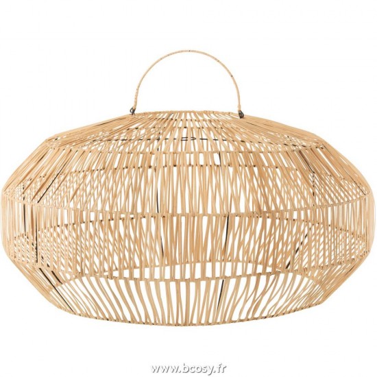 J Line Abat Jour Rotin Naturel Medium L60xB60xH42 Jline 10866 by Jolipa 10866
