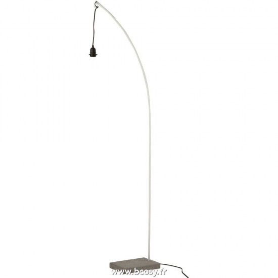 J Line Pied De Lampe Metal Beton Blanc Gris L30xB20xH190 Jline 10869 by Jolipa 10869