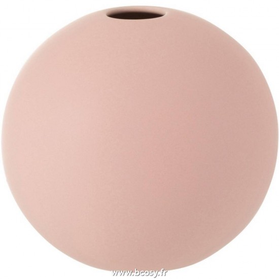 J Line Vase Boule Ceramique Rose Pastel Small 12H Jline 1112 by Jolipa 1112