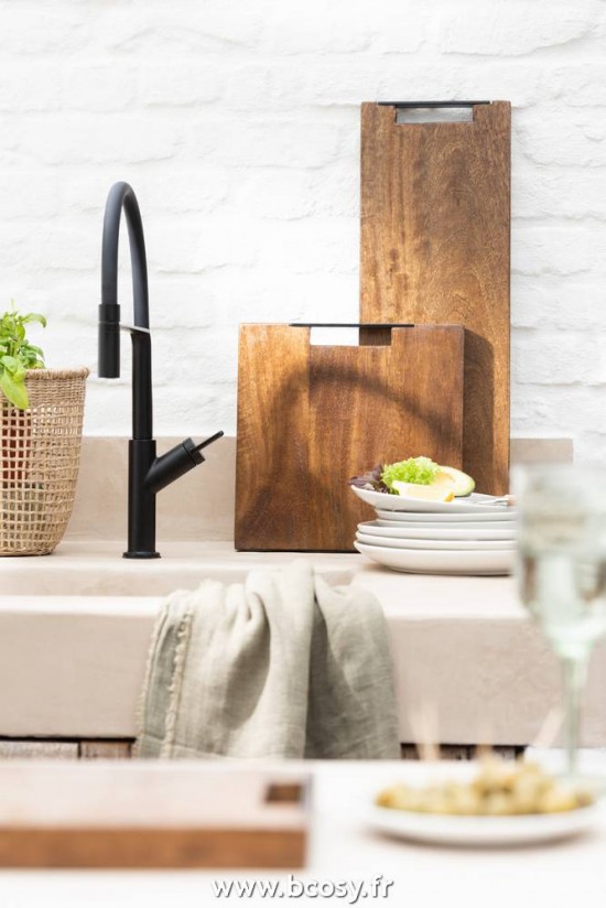 Jolipa J Line Jline Planche A Decouper Carree Bois De Manguier Marron Small