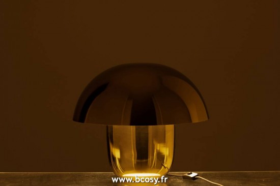 J-Line Éclairage Armatures Luminaires D'intérieur Pieds De Lampe Avec Abat Jour Lampes De Table Jolipa J Line Jline Lampe Champignon Metal Or Small