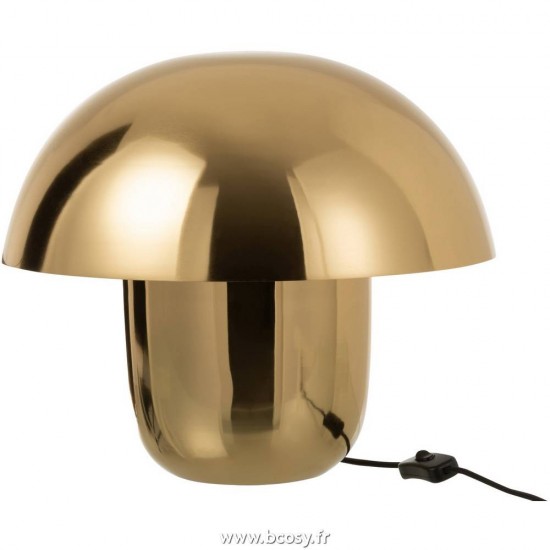 J Line Lampe Champignon Metal Or Small L40xB40xH40 Jline 11186 by Jolipa 11186